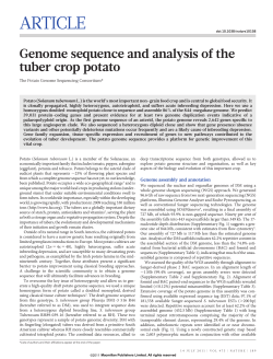 Genome sequence and analysis of the tuber crop - Library