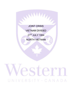 JOINT CRISIS VIETNAM DIVIDED 21 JULY 1954 NORTH VIETNAM