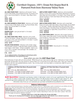 Meat Order Form - Harmony Valley Farm