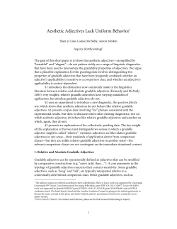 Aesthetic Adjectives Lack Uniform Behavior