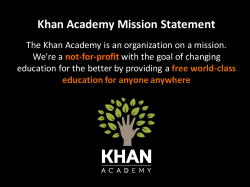 Khan Academy Mission Statement
