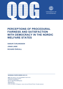 Perceptions of procedural fairness and satisfaction with democracy