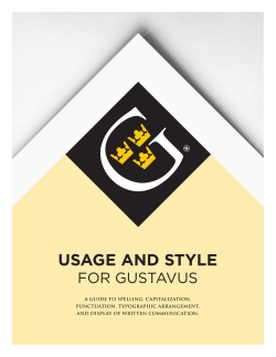 usage and style - Gustavus Adolphus College