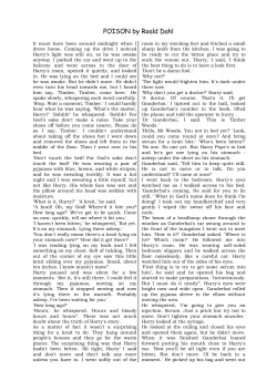 POISON by Roald Dahl