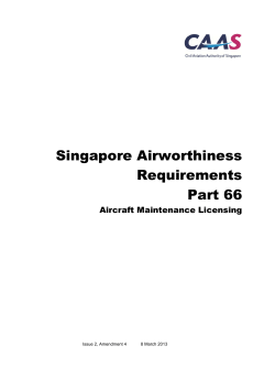 Singapore Airworthiness Requirements Part 66 (SAR-66)