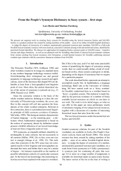 From the People`s Synonym Dictionary to fuzzy synsets