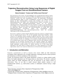 Trajectory Reconstruction Using Long Sequences of Digital Images