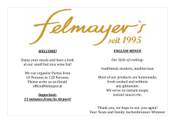 Enjoy your meals and have a look at our small but nice wine list!
