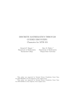 DISCRETE MATHEMATICS THROUGH GUIDED DISCOVERY