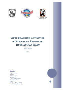 anti-poaching activities in northern primorye, russian far east