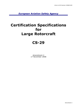 Certification Specifications for Large Rotorcraft - EASA