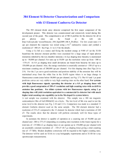 384 Element Si Detector Characterization and Comparison with 13