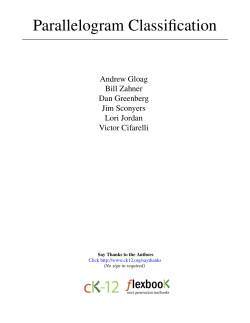 Parallelogram Classification