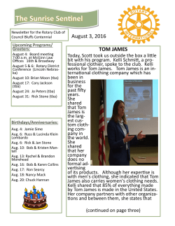 Rotary newsletter August 3, 2016