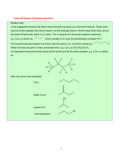 Topic 20 Organic Chemistry Answers - Wikispaces