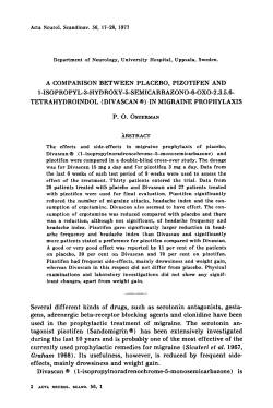 A COMPARISON BETWEEN PLACEBO, PIZOTIFEN AND 1