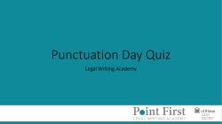 Punctuation Day Quiz