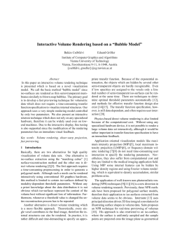 Interactive Volume Rendering based on a &ldquo;Bubble Model&rdquo;