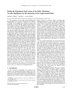 Dating the detachment fault system of the Ruby Mountains, Nevada