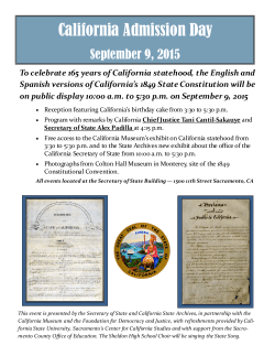 california admission day celebration