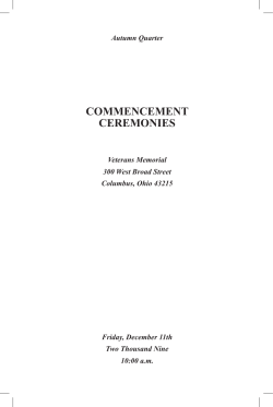 commencement ceremonies - Columbus State Community College