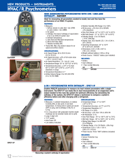 HVAC / R Psychrometers