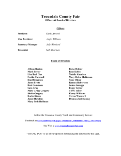2016 Adult Catalog - Trousdale County Fair