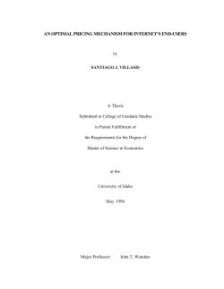an optimal pricing mechanism for internet`s end-users