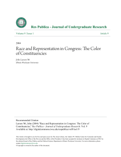 Race and Representation in Congress: The Color of Constituencies