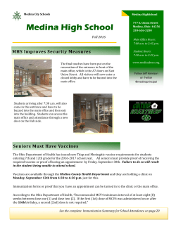 Fall 2016 - Medina City Schools