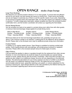 OPEN RANGE steaks chops lounge