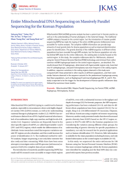 Entire Mitochondrial DNA Sequencing on Massively Parallel