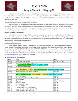 Hey 2015 WSASC League Champion Stingrays!!