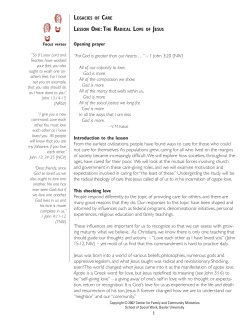 The Radical Love of Jesus