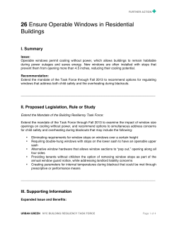 Ensure Operable Windows in Residential Buildings