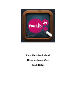 Junior Cert History Notes - Early Christian Ireland