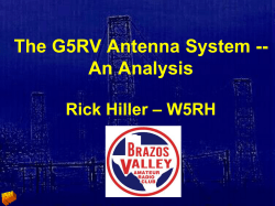 The G5RV Antenna System -- An Analysis