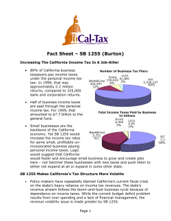 Increasing The California Income Tax Is A Job