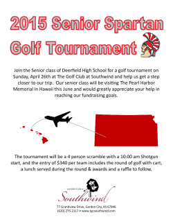 Join the Senior class of Deerfield High School for a golf tournament