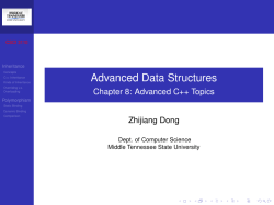 Chapter 8: Advanced C++ Topics