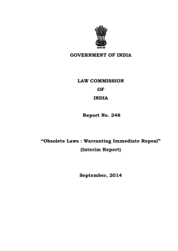 GOVERNMENT OF INDIA LAW COMMISSION OF INDIA Report No