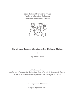 Czech Technical University in Prague Faculty of Information