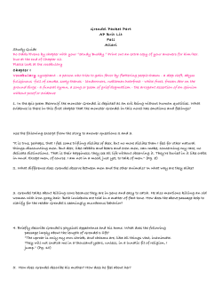 Grendel Packet Part AP Brit Lit Fall Allari Study Guide Do Odds