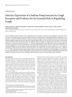 Selective Expression of a Sodium Pump Isozyme by Cough