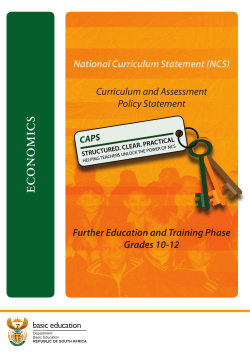 Economics - Department of Basic Education