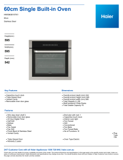 60cm Single Built-in Oven