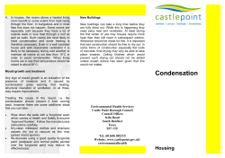 Condensation - Castle Point Borough Council