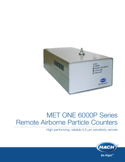 MET ONE 6000P Series Remote Airborne Particle Counters