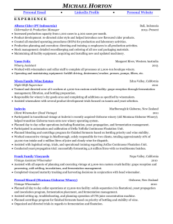 MICHAEL HORTON - the drifting winemaker