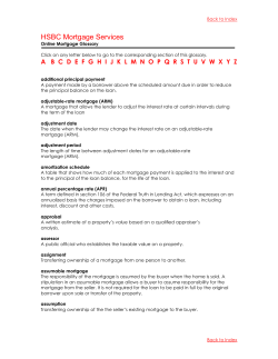Glossary - HSBC Mortgage Services
